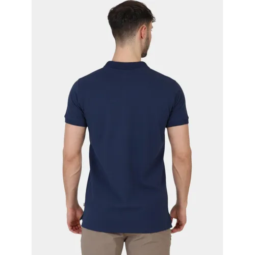 Fjallraven Övik Polo Shirt M Férfi Galléros póló 560-Navy