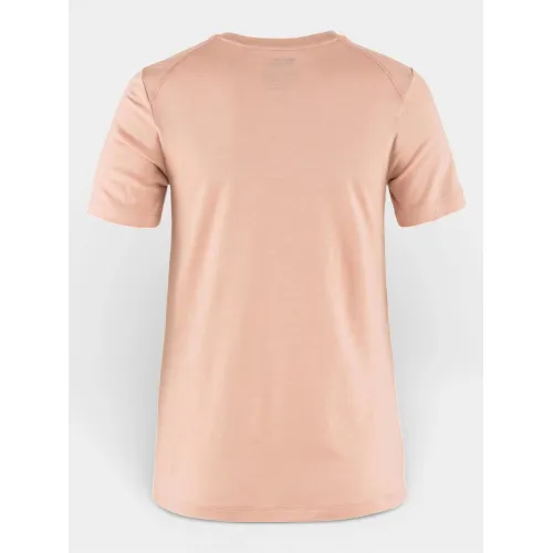 Fjallraven Abisko Wool Fox SS W Női Fitness felső 302-357-Chalk Rose-Port