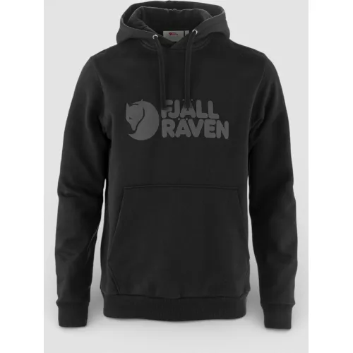 Fjallraven Fjällräven Logo Hoodie M Férfi Pulóver 550-Black