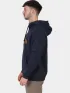 Fjallraven Fjällräven Logo Hoodie M Férfi Pulóver 555-Dark Navy