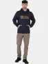 Fjallraven Fjällräven Logo Hoodie M Férfi Pulóver 555-Dark Navy