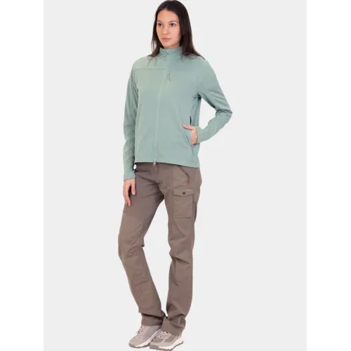 Fjallraven Abisko Lite Fleece Jacket W Női Polár, Softshell, Középréteg 674-Misty Green