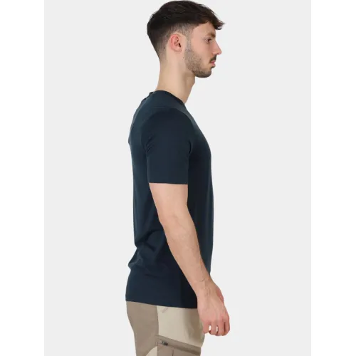 Fjallraven Abisko Wool SS M Férfi Póló 555-Dark Navy