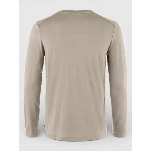 Fjallraven Abisko Wool LS M Férfi Hosszú ujjú póló 114-Light Fossil