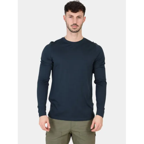 Fjallraven Abisko Wool LS M Férfi Hosszú ujjú póló 555-Dark Navy
