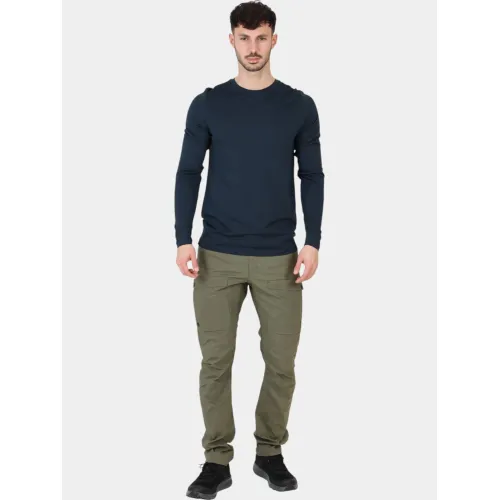 Fjallraven Abisko Wool LS M Férfi Hosszú ujjú póló 555-Dark Navy