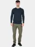 Fjallraven Abisko Wool LS M Férfi Hosszú ujjú póló 555-Dark Navy