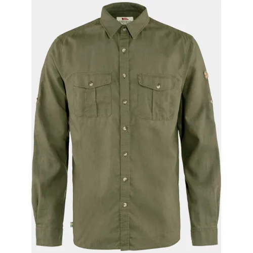 Fjallraven Övik Travel Shirt LS M Férfi Ing 620-Green