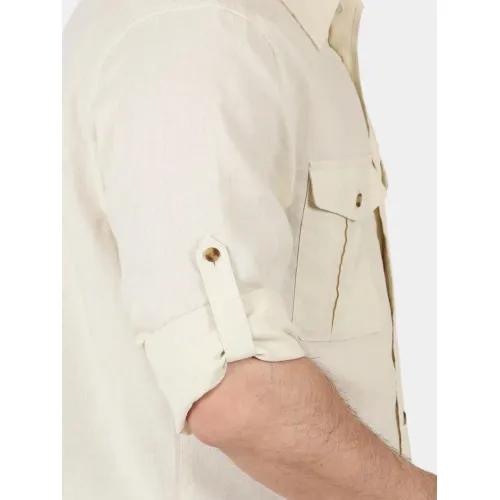 Fjallraven Övik Travel Shirt LS M Férfi Ing 113-Chalk White