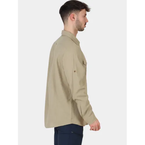 Fjallraven Övik Travel Shirt LS M Férfi Ing 195-Sand Stone