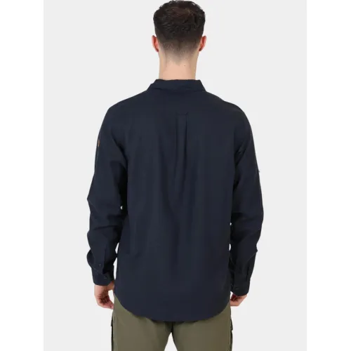 Fjallraven Övik Travel Shirt LS M Férfi Ing 555-Dark Navy