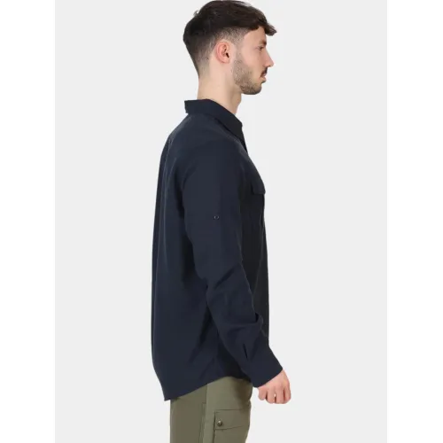 Fjallraven Övik Travel Shirt LS M Férfi Ing 555-Dark Navy