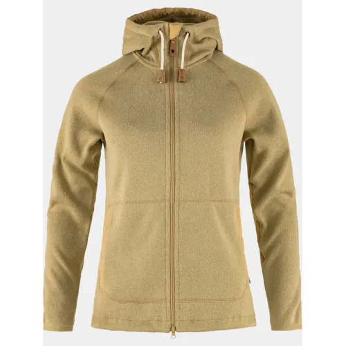 Fjallraven Övik Fleece Hoodie W Női Pulóver 196-Dune Beige