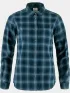 Fjallraven Övik Flannel Shirt W Fjallraven Övik Flannel Shirt W Női Ing, Blúz 555-534-Dark Navy-Indigo Blue