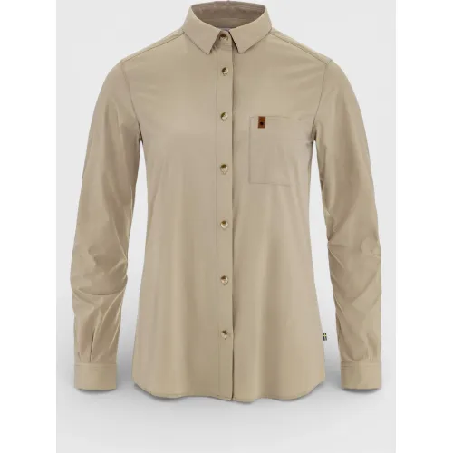 Fjallraven Övik Lite Shirt LS W Női Ing, Blúz 118-Fossil