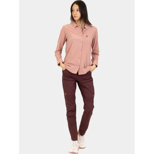 Fjallraven Övik Lite Shirt LS W Női Ing, Blúz 300-Dusty Rose