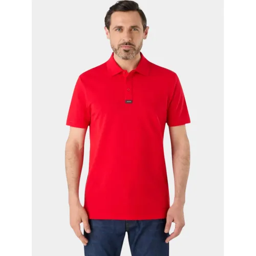 Musto ESS Pique Polo Férfi Galléros póló 169-True Red