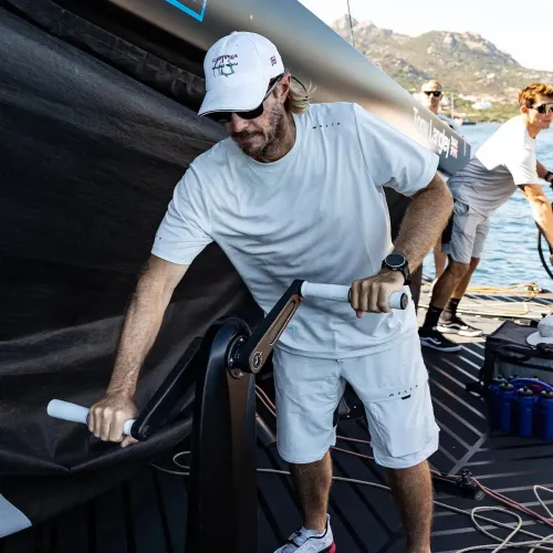 Musto M Evo Crew Sunblock Férfi Póló 813-Platinum