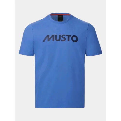 Musto M Musto Logo Ss Tee Férfi Póló 526-Nebulas Blue