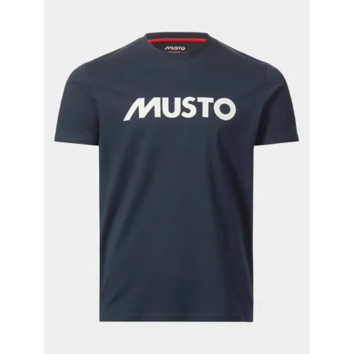 Musto M Musto Logo Ss Tee Férfi Póló 597-Navy