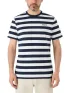 Musto M Classic Striped Ss Tee Férfi Póló 597-Navy