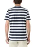 Musto M Classic Striped Ss Tee Férfi Póló 597-Navy
