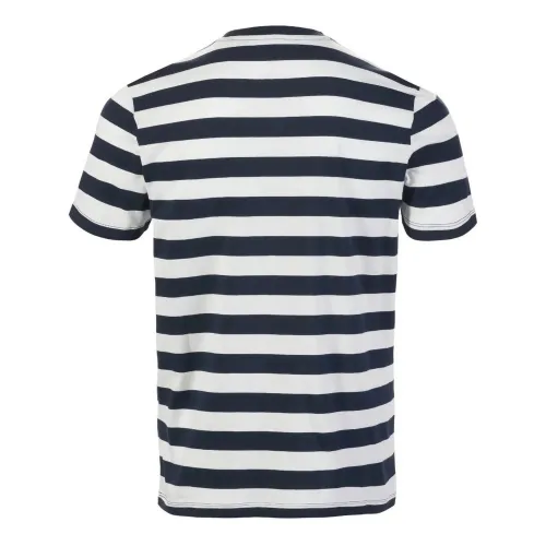 Musto M Classic Striped Ss Tee Férfi Póló 597-Navy