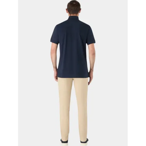 Musto M Original SS Polo Férfi Galléros póló 597-Navy-Red