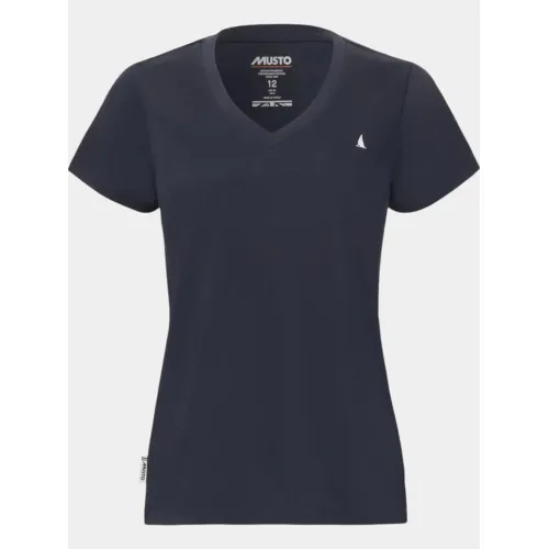 Musto W Original V Neck Ss Tee Musto W Original V Neck Ss Tee Női Póló 597-Navy