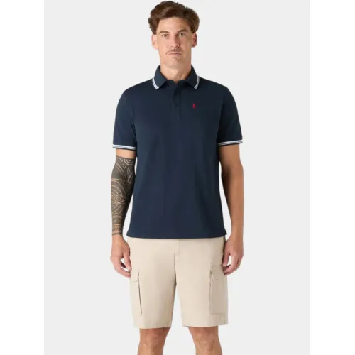 Musto M Original Tipped Pi Férfi Galléros póló 597-Navy-Red