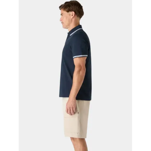 Musto M Original Tipped Pi Férfi Galléros póló 597-Navy-Red