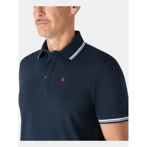 Musto M Original Tipped Pi Férfi Galléros póló 597-Navy-Red