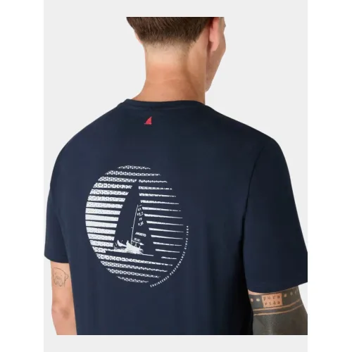 Musto M Marine Graphic SS Férfi Póló 597-Navy-Red