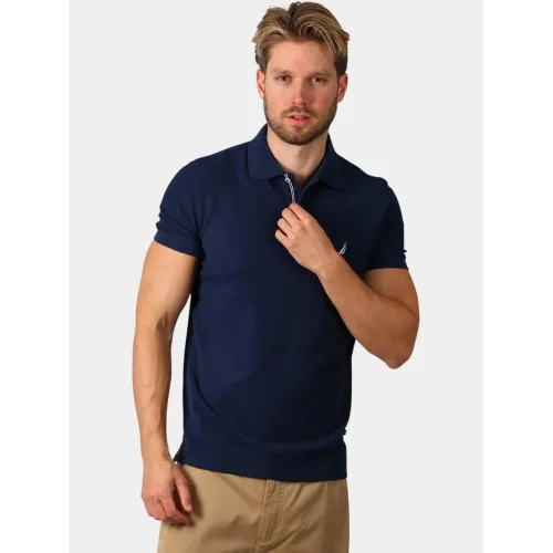 Nautica Cast Polo Shirt Férfi Galléros póló 459-Dark Navy