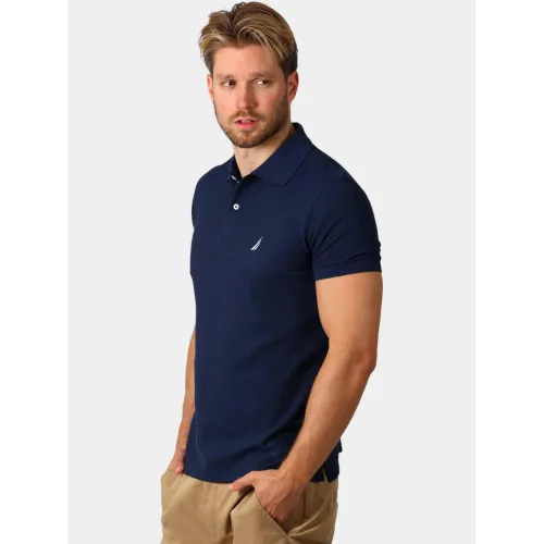 Nautica Cast Polo Shirt Férfi Galléros póló 459-Dark Navy