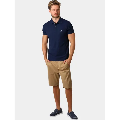 Nautica Cast Polo Shirt Férfi Galléros póló 459-Dark Navy