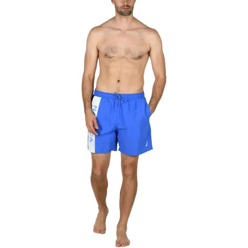 Nautica Knox 4  Swim Short Férfi Beachshort 402-Blue
