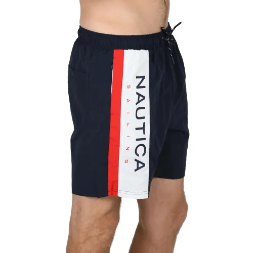 Nautica Knox 4  Swim Short Férfi Beachshort 459-Dark Navy