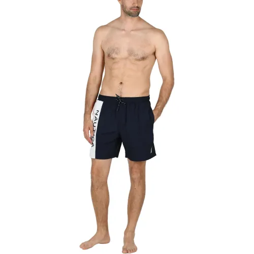 Nautica Knox 4  Swim Short Férfi Beachshort 459-Dark Navy