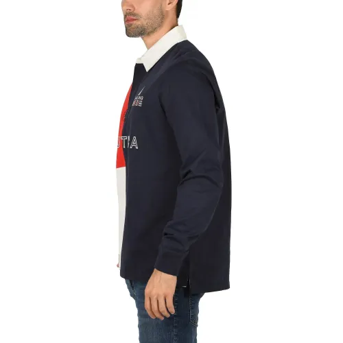 Nautica Nolan Rugby Shirt Nautica Nolan Rugby Shirt Férfi Hosszú ujjú póló 459-Dark Navy