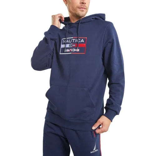 Nautica Brodie OH Hoody Férfi Pulóver 459-Dark Navy