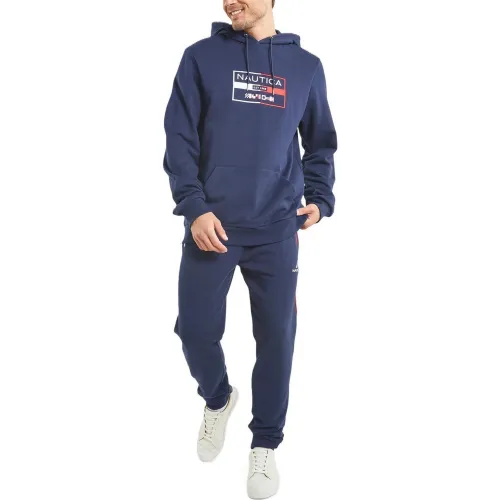 Nautica Brodie OH Hoody Férfi Pulóver 459-Dark Navy