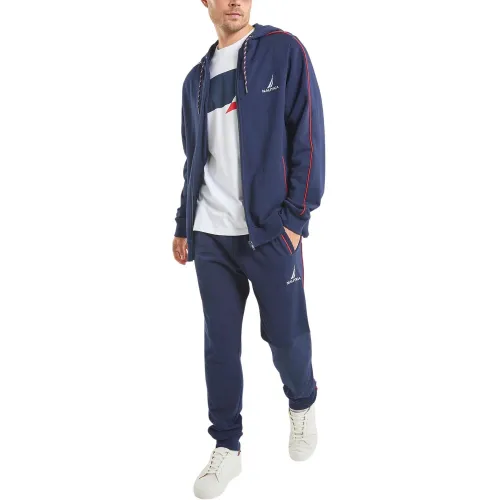 Nautica Myles FZ Hoody Férfi Pulóver 459-Dark Navy