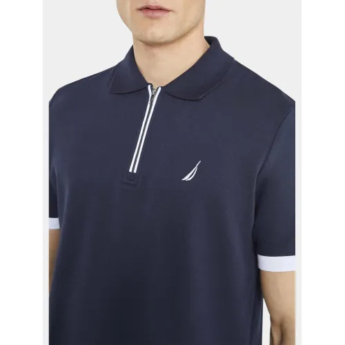 Nautica Halifax Polo Shirt Férfi Galléros póló 459-Dark Navy