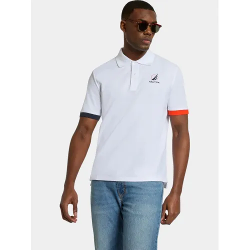 Nautica Pascal Polo Shirt Férfi Galléros póló 908-White