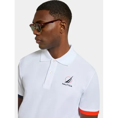 Nautica Pascal Polo Shirt Férfi Galléros póló 908-White