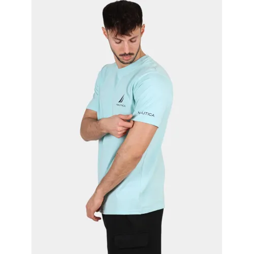 Nautica Sergei T-Shirt Férfi Póló 400-Aqua