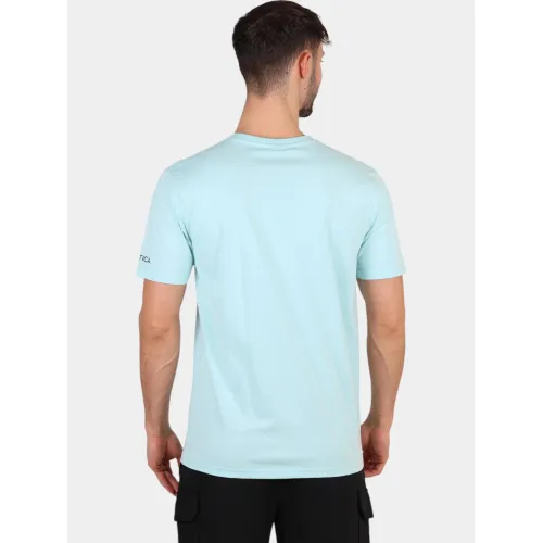 Nautica Sergei T-Shirt Férfi Póló 400-Aqua
