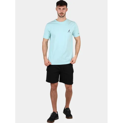 Nautica Sergei T-Shirt Férfi Póló 400-Aqua