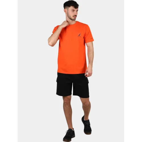 Nautica Sergei T-Shirt Férfi Póló 898-Fiery Red